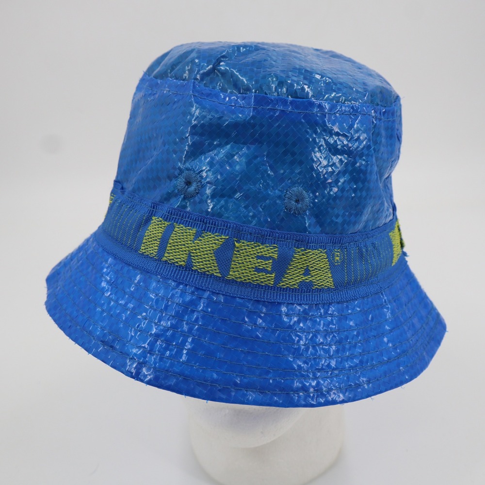 IKEA KNORVA Bucket Hat Blue Yellow Logo Streetwear 504.473.38 One Size‎